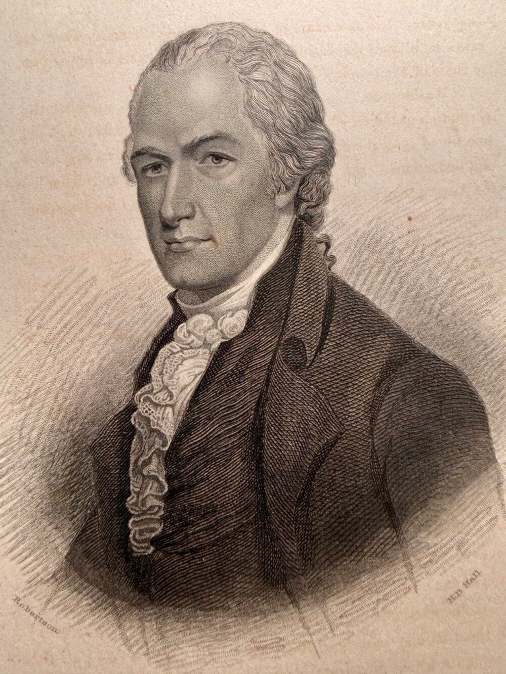 Antique Alexander Hamilton H B Hall Engraving G P Putnam W Pate 5x7